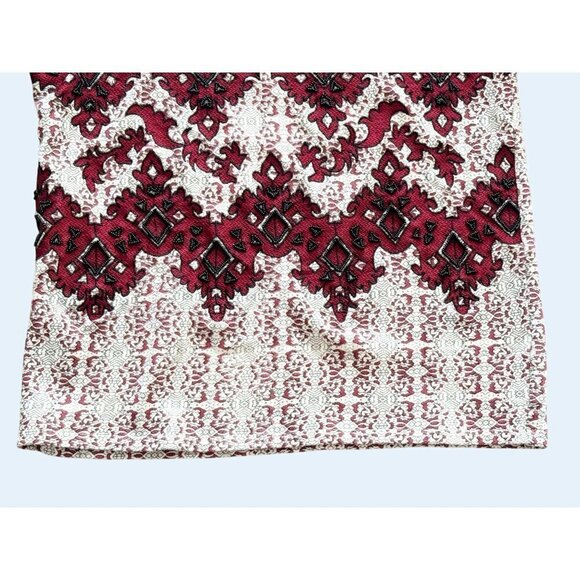 SUNDANCE Neva Tapestry Beaded French Terry Pullover Top Sz Small - Picture 5 of 8